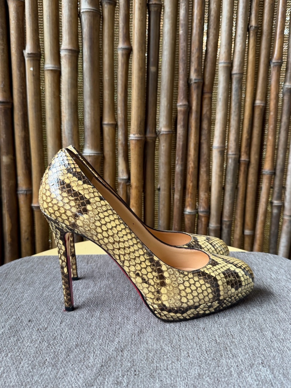 CHRISTIAN LOUBOUTIN  snake skin Leather Simple Pump - Picture 6 of 10